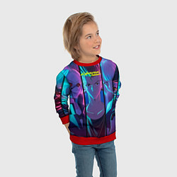 Свитшот детский Дэвид Мартинес Cyberpunk Edgerunners, цвет: 3D-красный — фото 2