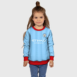 Свитшот детский Эрлинг Холанд Манчестер Сити форма 2324 домашняя, цвет: 3D-красный — фото 2