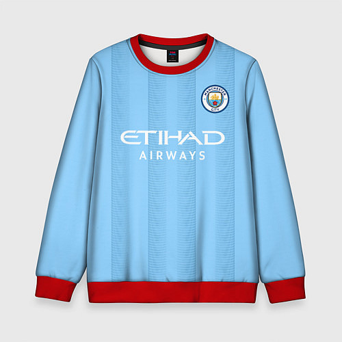Детский свитшот Джек Грилиш Манчестер Сити форма 2324 домашняя / 3D-Красный – фото 1