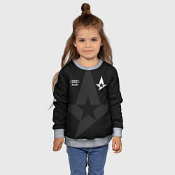 Свитшот детский Форма Astralis black, цвет: 3D-меланж — фото 2
