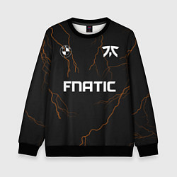 Свитшот детский Форма Fnatic молнии, цвет: 3D-черный