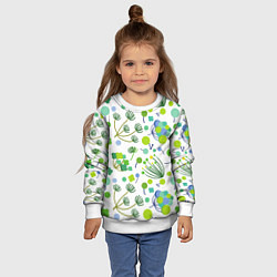 Свитшот детский Green bloom, цвет: 3D-белый — фото 2