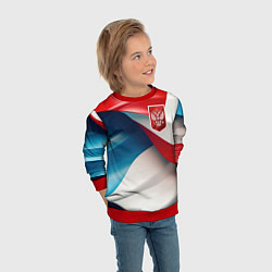 Свитшот детский Красный герб России, цвет: 3D-красный — фото 2
