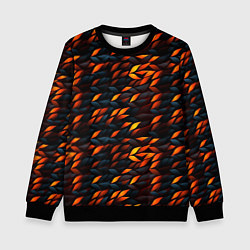 Свитшот детский Black orange texture, цвет: 3D-черный