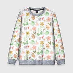 Детский свитшот Листики цветочки