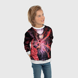 Свитшот детский Годжо Сатору red, цвет: 3D-белый — фото 2