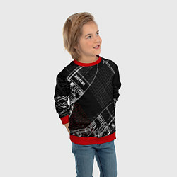 Свитшот детский Чертеж ракеты, цвет: 3D-красный — фото 2