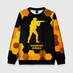 Свитшот детский Counter Strike - gold gradient, цвет: 3D-черный