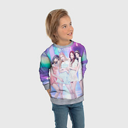 Свитшот детский Blackpink girl style, цвет: 3D-меланж — фото 2