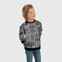 Свитшот детский Орнамент древних цивилизаций, цвет: 3D-черный — фото 2