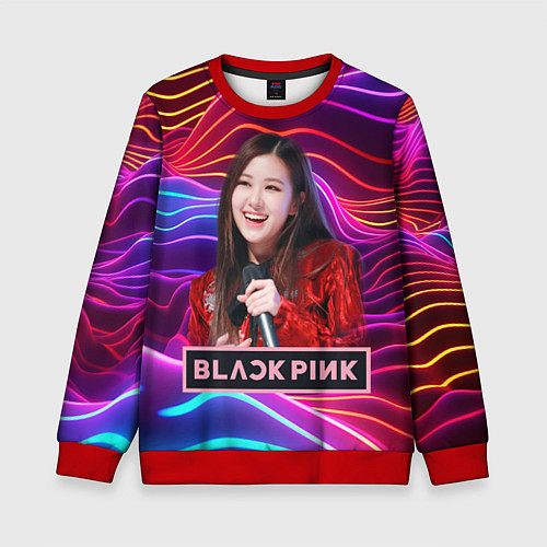 Детский свитшот Blackpink Rose / 3D-Красный – фото 1