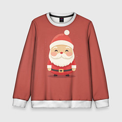 Свитшот детский Санта Клаус: арт нейросети, цвет: 3D-белый