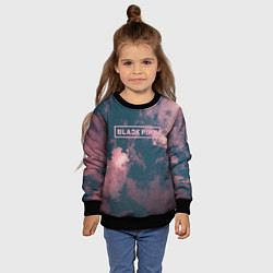 Свитшот детский Blackpink - pink clouds, цвет: 3D-черный — фото 2