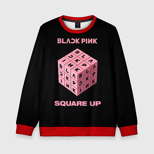 Детский свитшот Blackpink Square up / 3D-Красный – фото 1