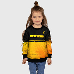 Свитшот детский Berserk - gold gradient: символ сверху, цвет: 3D-черный — фото 2