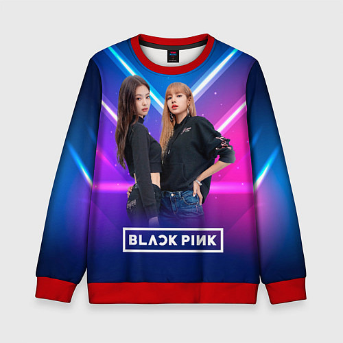 Детский свитшот Blackpink neon / 3D-Красный – фото 1