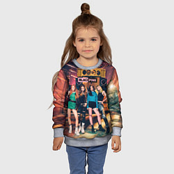 Свитшот детский Blackpink girls poster, цвет: 3D-меланж — фото 2