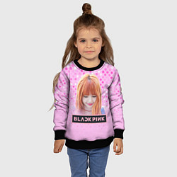 Свитшот детский Blackpink Lisa, цвет: 3D-черный — фото 2