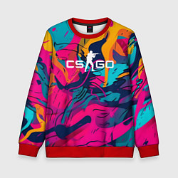 Свитшот детский Counter Strike Go Logo Color, цвет: 3D-красный
