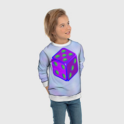 Свитшот детский Игральный кубик, цвет: 3D-белый — фото 2