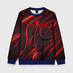 Свитшот детский CSGO red abstract, цвет: 3D-синий