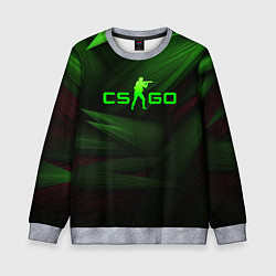 Свитшот детский CS GO green logo, цвет: 3D-меланж