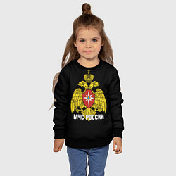 Свитшот детский МЧС России - герб, цвет: 3D-черный — фото 2
