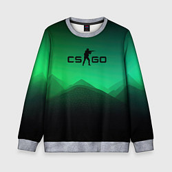 Детский свитшот CS GO green black background