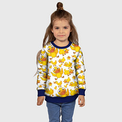 Свитшот детский Yellow ducklings, цвет: 3D-синий — фото 2