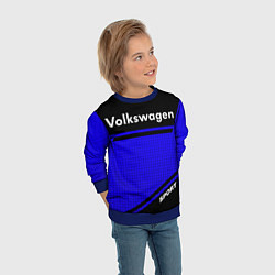 Свитшот детский Volkswagen sport blue, цвет: 3D-синий — фото 2