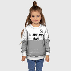 Свитшот детский Chainsaw Man glitch на светлом фоне: символ сверху, цвет: 3D-белый — фото 2