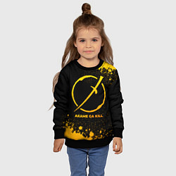 Свитшот детский Akame ga Kill - gold gradient, цвет: 3D-черный — фото 2