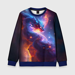 Свитшот детский Туманность дракона, цвет: 3D-синий