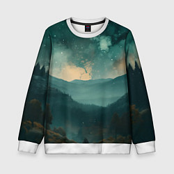 Детский свитшот Космическая ночь в горах