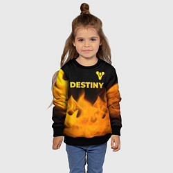 Свитшот детский Destiny - gold gradient: символ сверху, цвет: 3D-черный — фото 2