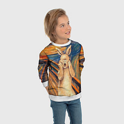 Свитшот детский Картина Крик - кролик, цвет: 3D-белый — фото 2