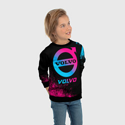 Свитшот детский Volvo - neon gradient, цвет: 3D-черный — фото 2