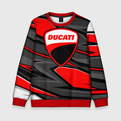 Свитшот детский Ducati - red stripes, цвет: 3D-красный