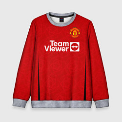 Свитшот детский ФК Манчестер Юнайтед форма 2324 домашняя, цвет: 3D-меланж