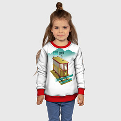 Свитшот детский Пятигорский трамвай, цвет: 3D-красный — фото 2