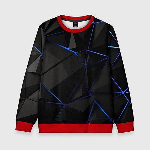 Детский свитшот Black blue style / 3D-Красный – фото 1