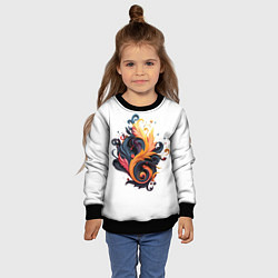 Свитшот детский Пламя феникса, цвет: 3D-черный — фото 2