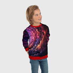 Свитшот детский Звездная космическая спираль, цвет: 3D-красный — фото 2