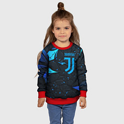Свитшот детский Juventus abstract blue logo, цвет: 3D-красный — фото 2