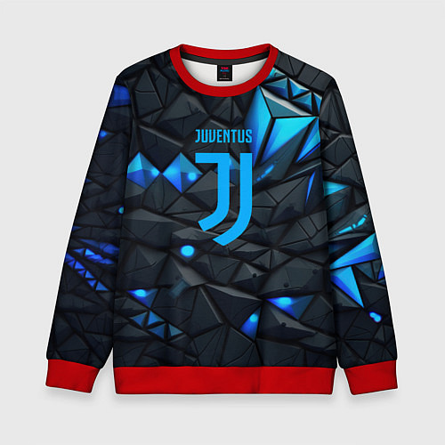 Детский свитшот Blue logo Juventus / 3D-Красный – фото 1