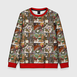 Детский свитшот Милые иллюстрации коллаж