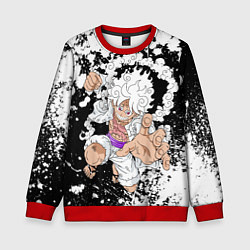 Свитшот детский Луффи из Ван Пис - Gear 5, цвет: 3D-красный