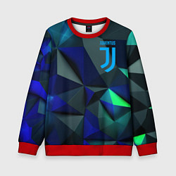 Свитшот детский Juventus blue abstract logo, цвет: 3D-красный