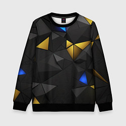 Детский свитшот Black yellow geometry