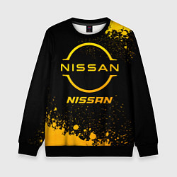 Свитшот детский Nissan - gold gradient, цвет: 3D-черный
